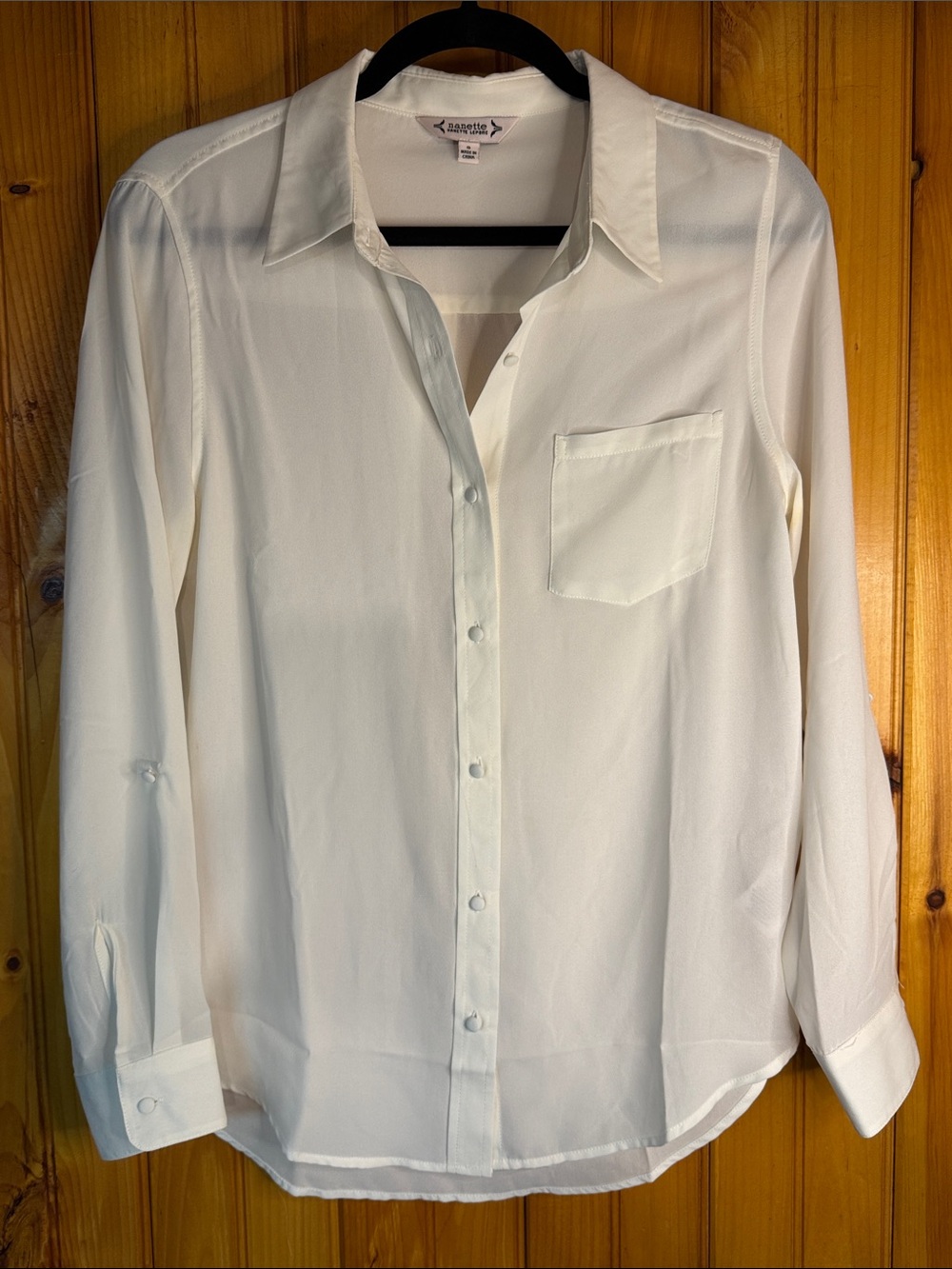 Nanette Lepore Cream Sheer Blouse